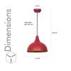Feiss Red Metal Dome Pendant Light