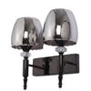 Eliante Modern Wall Lights Mild Steel & Glass Material Glossy Black & Smoky Finish