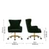 Doe Buck Adan Modern Green Velvet Office Chair