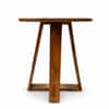 Varnya Solid Wood Round Side Table with Cane Top