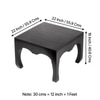 Lyon Solid Wood Side Table in Dark Walnut Finish