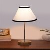 Devansh Multicolor Cotton Table Lamp With  Natural  Wood Base  & Steel Pipe (10X16.25 Inches)-33