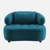 Henry Velvet 1 Seater Sofa T Blue Color