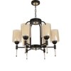 Eliante Chandelier, Mild Steel, 6 Light - Modern Ceiling Fixture For Living Room Or Dining Room