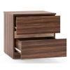 Rodrigues Bedside Table 2 Drawer Rolex Brown Colour