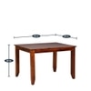 Herb Solid Wood 4 Seater Dining Table in Honey Finish