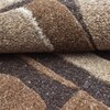 Abstract Handmade Natural Wool Wall Art Beige Brown Layered 4 x 2 Feet