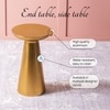 Rustic Iron Side Table in Gold Colour