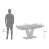 Caribu Glass 4 To 6 Seater Extendable Dining Table In White High Gloss Finish