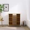 Hexa Engineered Wood Bookshelf Multipurpose Storage Rack in Giant Wood and Frosty White Colour