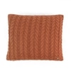 Colette Rosy Brown Knitted Cushion Cover  16X16 Inches