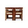 Kingston Sheesham Wood Accent 4 Seater Dining Table Set