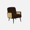 Haden Solid Wood Accent Chair in Brown Colour