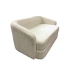 Elegantensemble Wood 2 Seater With Upholstery Non Storage Sofa In White Colour