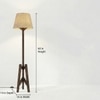 Troika Beige Jute Floor Lamp with Beige Jute Base