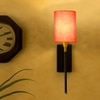 Devansh Metal Electric Wall Light in Black Colour with Orange Shade Count of 1 Light