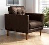 Shlok PU Leather Accent Chair in Brown