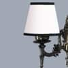 Devansh Metal Electric Wall Light in Antique Gold Colour with White & Black Shade Count of 1 Light