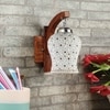Devansh Solid Wood Electric Wall Light in Brown Colour with Multi Shade Count of 1 Light