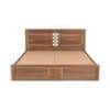 Dyla Sheesham Wood Queen Size Box Storage Bed In Teak Finish