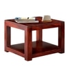 Lisbon Sheesham Wood Contemporary Square Coffee Table In Honey Finish
