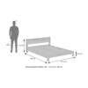 Amal Solid Wood Queen Size Bed In Teak Finish