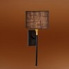 Devansh Metal Electric Wall Light in Black Colour with Grey Shade Count of 1 Light