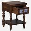 Nilaya Sheesham Wood Bedside Table in Provincial Teak Finish with Drawer