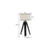 Hubble Tripod Floor Lamp Colour Cotton White Drum Shade