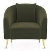 Aiden Lounge Chair in Deep Olive Velvet Colour
