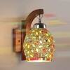 Devansh Solid Wood Electric Wall Light in Brown Colour with Multi Shade Count of 1 Light