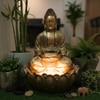 Golden Fiber Glass Gage Lotus Buddha Indoor Water Fountain