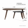 Scandinavian Vance Set of Two Occasional Tables Walnut Finish