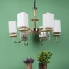 Eliante Chandelier, Mild Steel, 6-Light Modern Ceiling Fixture