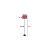 Eamon Maroon Natural Fiber Floor Lamp with Black Iron Base