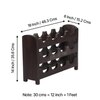 Kassel Sheesham Wood Wine Rack for 12 Bottles in Mahogany Finish