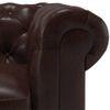 Winchester 3 Seater Half Leather Sofa in Chocolate Colour