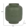 Textured Flower Pot Set Of 2 In Green Colour