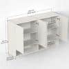 Opryt Engineered Wood Wall Mounted with Shelf Two Kitchen Cabinet Rack In White Finish