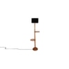 Hillary Black Cotton Shade Floor Lamp