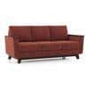 Corby Essential 3 Seater Fabric Sofa In Dark Coral