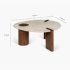 Sculpt Solid Wood Coffee Table in Brown Colour