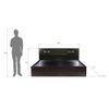 Adikia Solid Wood King Size Drawer Storage Bed In Melamine Finish
