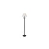 Gabrielle Black Cotton Shade Floor Lamp
