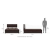 Terence Solid Wood King Size Bed With Hydraulic Storage (Mahogany Finish)