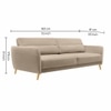 Rockson Fabric Sofa (Cream)