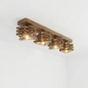 Star Brown Solid Wood Ceiling Light