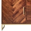 Loga Solid Wood Sideboard in Honey & Gold Finish