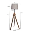 Crisscross Floor Lamp with Natural Wood Shade