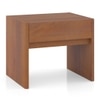 Basal Solid Wood Bedside Table In Amber Walnut Finish